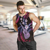 Hawaiian Ukulele Men Tank Top Sweet Dream Fantastic Plumeria LT01 Pink - Polynesian Pride