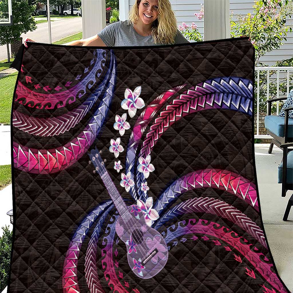 Hawaiian Ukulele Quilt Sweet Dream Fantastic Plumeria LT01 Pink - Polynesian Pride