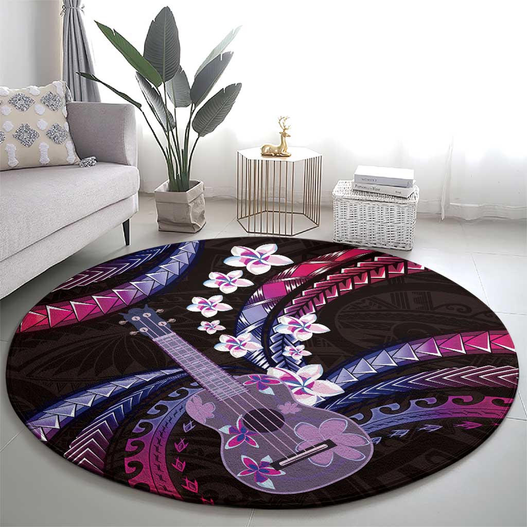 Hawaiian Ukulele Round Carpet Sweet Dream Fantastic Plumeria LT01 - Polynesian Pride