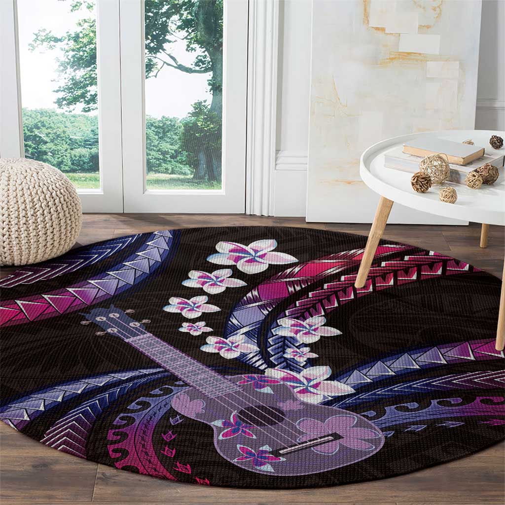 Hawaiian Ukulele Round Carpet Sweet Dream Fantastic Plumeria LT01 - Polynesian Pride