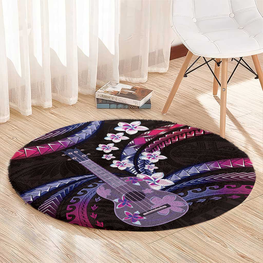Hawaiian Ukulele Round Carpet Sweet Dream Fantastic Plumeria LT01 - Polynesian Pride