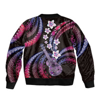 Hawaiian Ukulele Sleeve Zip Bomber Jacket Sweet Dream Fantastic Plumeria LT01 - Polynesian Pride