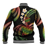 Hawaii Turtles Plumeria Baseball Jacket Reggae Polynesian Pattern LT01 - Polynesian Pride