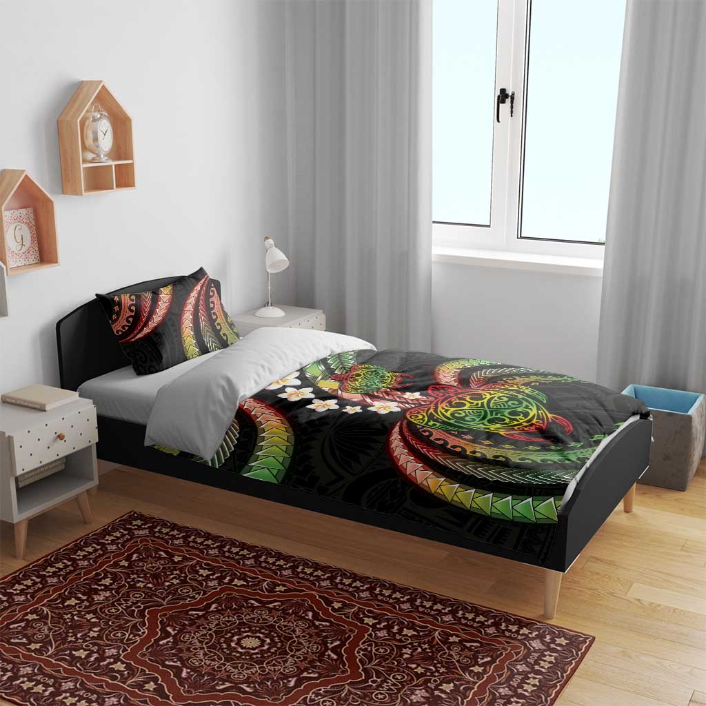 Hawaii Turtles Plumeria Bedding Set Reggae Polynesian Pattern LT01 - Polynesian Pride