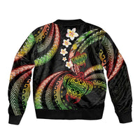 Hawaii Turtles Plumeria Bomber Jacket Reggae Polynesian Pattern LT01 - Polynesian Pride