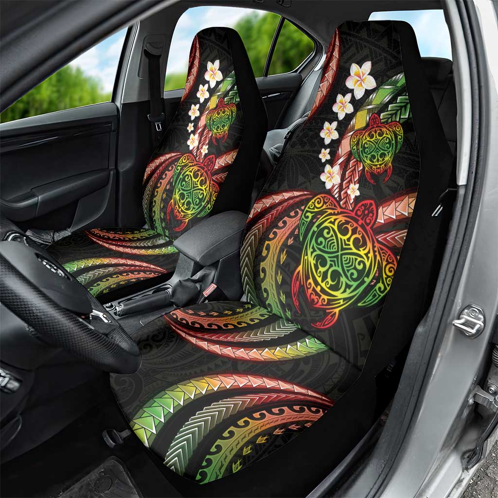 Hawaii Turtles Plumeria Car Seat Cover Reggae Polynesian Pattern LT01 - Polynesian Pride