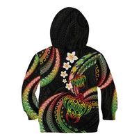 Hawaii Turtles Plumeria Kid Hoodie Reggae Polynesian Pattern LT01 - Polynesian Pride