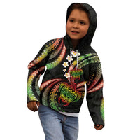 Hawaii Turtles Plumeria Kid Hoodie Reggae Polynesian Pattern LT01 - Polynesian Pride