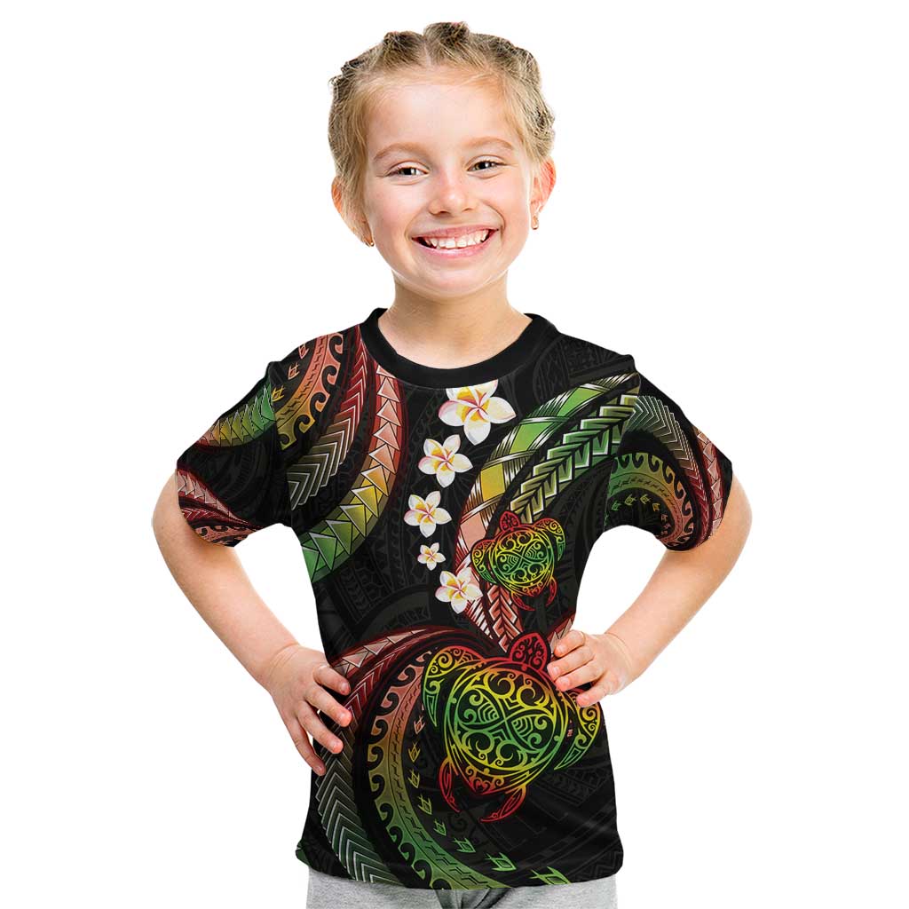 Hawaii Turtles Plumeria Kid T Shirt Reggae Polynesian Pattern LT01 Reggae - Polynesian Pride