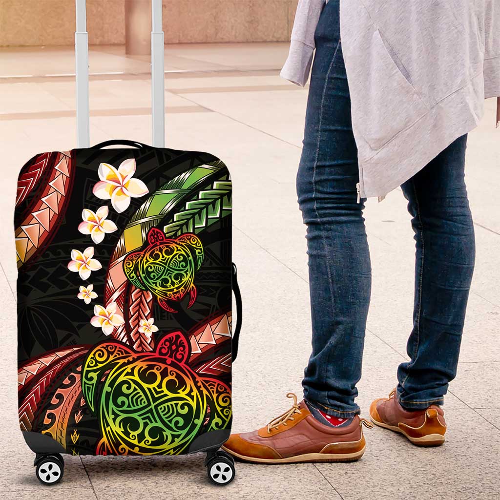 Hawaii Turtles Plumeria Luggage Cover Reggae Polynesian Pattern LT01 Reggae - Polynesian Pride