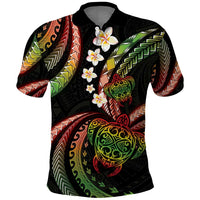 Hawaii Turtles Plumeria Polo Shirt Reggae Polynesian Pattern LT01 Reggae - Polynesian Pride