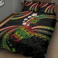 Hawaii Turtles Plumeria Quilt Bed Set Reggae Polynesian Pattern LT01 - Polynesian Pride