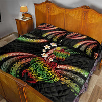 Hawaii Turtles Plumeria Quilt Bed Set Reggae Polynesian Pattern LT01 - Polynesian Pride