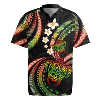 Hawaii Turtles Plumeria Rugby Jersey Reggae Polynesian Pattern LT01 Reggae - Polynesian Pride
