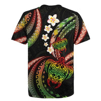 Hawaii Turtles Plumeria Rugby Jersey Reggae Polynesian Pattern LT01 - Polynesian Pride