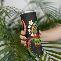 Hawaii Turtles Plumeria Skinny Tumbler Reggae Polynesian Pattern LT01 - Polynesian Pride