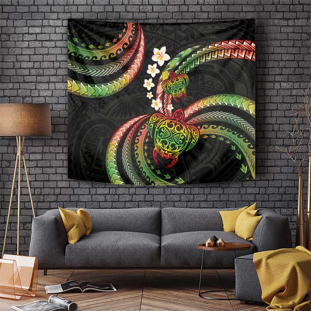 Hawaii Turtles Plumeria Tapestry Reggae Polynesian Pattern LT01 Reggae - Polynesian Pride