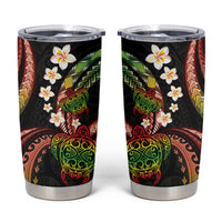 Hawaii Turtles Plumeria Tumbler Cup Reggae Polynesian Pattern LT01 Reggae - Polynesian Pride