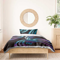 Hawaii Turtles Plumeria Bedding Set Amethyst Gradient Polynesian Pattern LT01 - Polynesian Pride