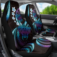 Hawaii Turtles Plumeria Car Seat Cover Amethyst Gradient Polynesian Pattern LT01 - Polynesian Pride