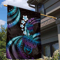Hawaii Turtles Plumeria Garden Flag Amethyst Gradient Polynesian Pattern LT01 - Polynesian Pride