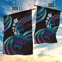 Hawaii Turtles Plumeria Garden Flag Amethyst Gradient Polynesian Pattern LT01 - Polynesian Pride