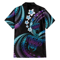 Hawaii Turtles Plumeria Hawaiian Shirt Amethyst Gradient Polynesian Pattern LT01 - Polynesian Pride