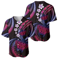 Hawaii Turtles Plumeria Baseball Jersey Sweet Gradient Polynesian Pattern LT01 - Polynesian Pride