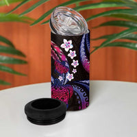 Hawaii Turtles Plumeria 4 in 1 Can Cooler Tumbler Sweet Gradient Polynesian Pattern LT01 - Polynesian Pride