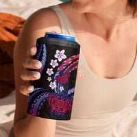 Hawaii Turtles Plumeria 4 in 1 Can Cooler Tumbler Sweet Gradient Polynesian Pattern LT01 - Polynesian Pride