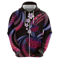 Hawaii Turtles Plumeria Hoodie Sweet Gradient Polynesian Pattern LT01 - Polynesian Pride