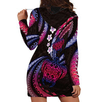 Hawaii Turtles Plumeria Hoodie Dress Sweet Gradient Polynesian Pattern LT01 - Polynesian Pride