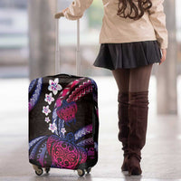 Hawaii Turtles Plumeria Luggage Cover Sweet Gradient Polynesian Pattern LT01 - Polynesian Pride