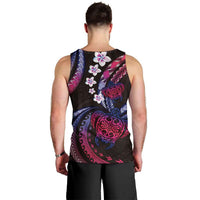 Hawaii Turtles Plumeria Men Tank Top Sweet Gradient Polynesian Pattern LT01 - Polynesian Pride