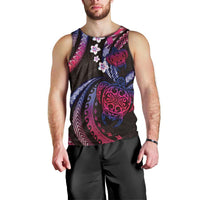 Hawaii Turtles Plumeria Men Tank Top Sweet Gradient Polynesian Pattern LT01 - Polynesian Pride