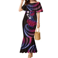 Hawaii Turtles Plumeria Mermaid Dress Sweet Gradient Polynesian Pattern LT01 Women Pink - Polynesian Pride