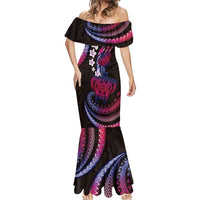 Hawaii Turtles Plumeria Mermaid Dress Sweet Gradient Polynesian Pattern LT01 - Polynesian Pride