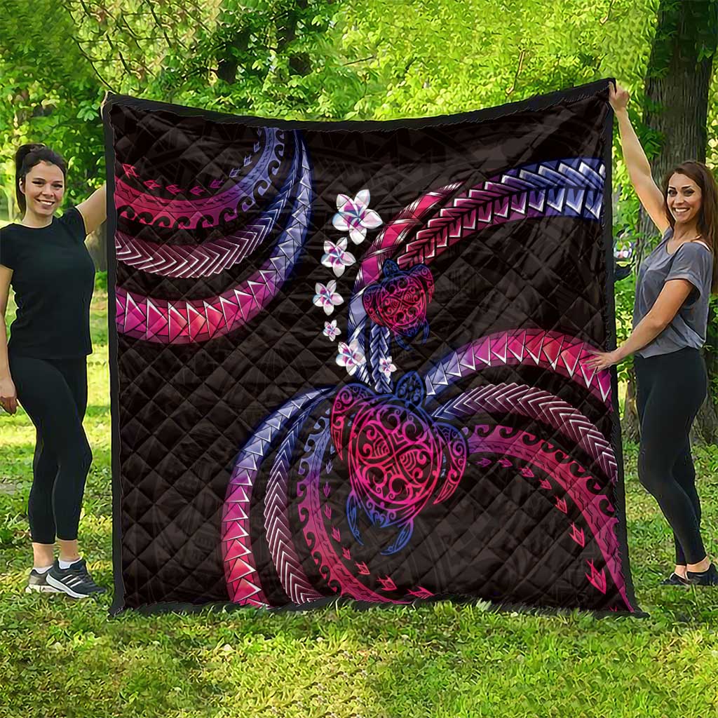 Hawaii Turtles Plumeria Quilt Sweet Gradient Polynesian Pattern LT01 - Polynesian Pride