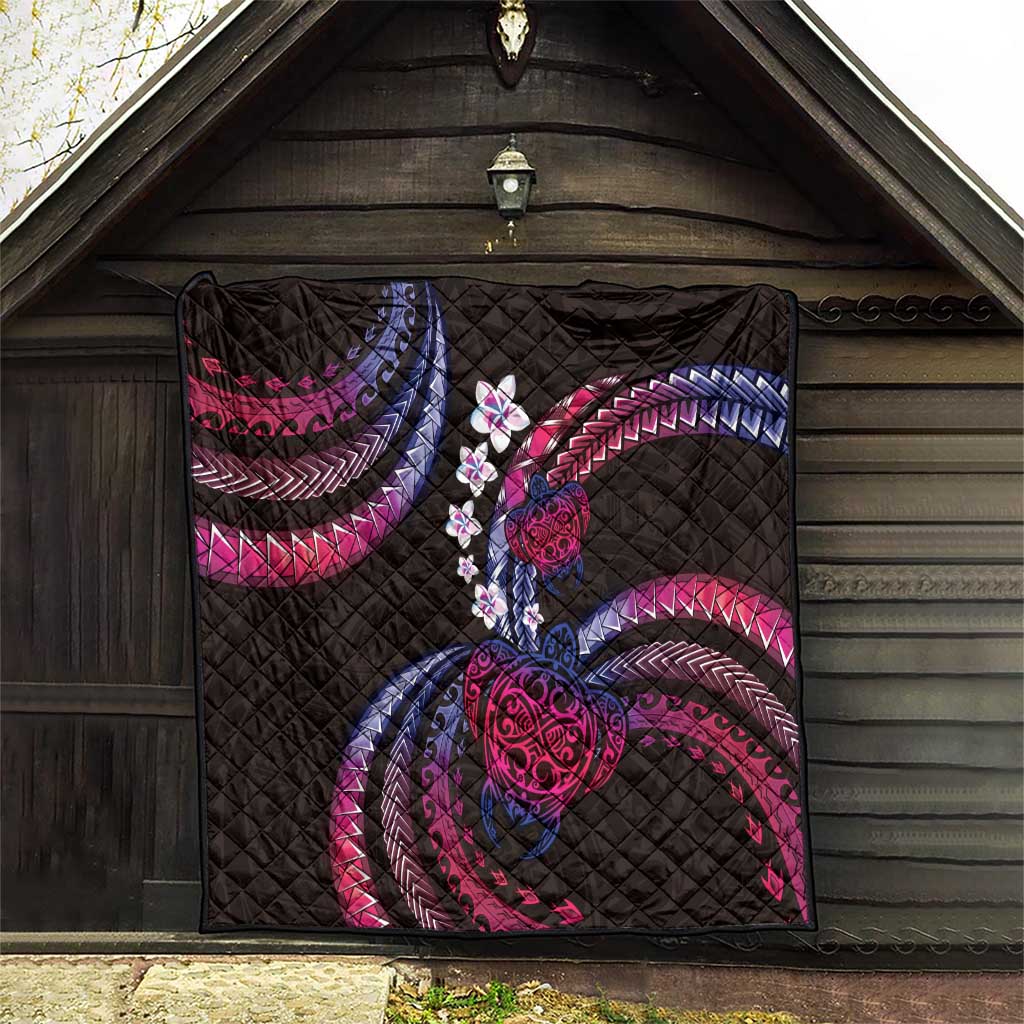 Hawaii Turtles Plumeria Quilt Sweet Gradient Polynesian Pattern LT01 - Polynesian Pride