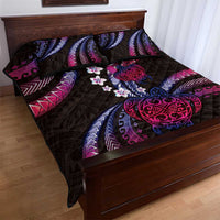 Hawaii Turtles Plumeria Quilt Bed Set Sweet Gradient Polynesian Pattern LT01 - Polynesian Pride