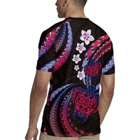 Hawaii Turtles Plumeria Rugby Jersey Sweet Gradient Polynesian Pattern LT01 - Polynesian Pride