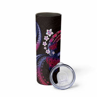 Hawaii Turtles Plumeria Skinny Tumbler Sweet Gradient Polynesian Pattern LT01 - Polynesian Pride