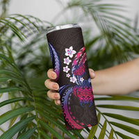 Hawaii Turtles Plumeria Skinny Tumbler Sweet Gradient Polynesian Pattern LT01 - Polynesian Pride