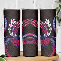 Hawaii Turtles Plumeria Skinny Tumbler Sweet Gradient Polynesian Pattern LT01 - Polynesian Pride