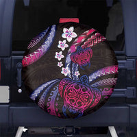 Hawaii Turtles Plumeria Spare Tire Cover Sweet Gradient Polynesian Pattern LT01 No hole Pink - Polynesian Pride