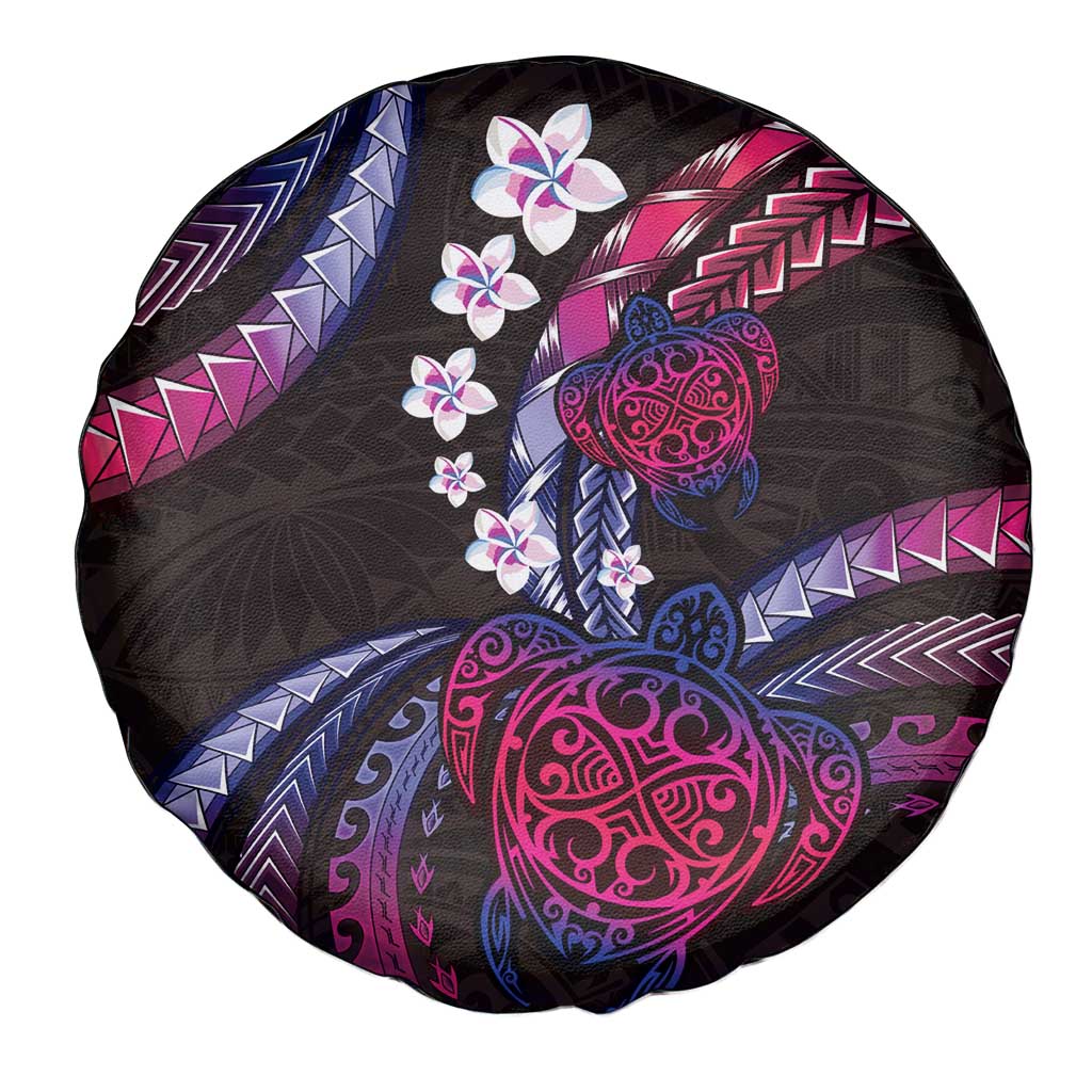 Hawaii Turtles Plumeria Spare Tire Cover Sweet Gradient Polynesian Pattern LT01 - Polynesian Pride