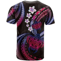 Hawaii Turtles Plumeria T Shirt Sweet Gradient Polynesian Pattern LT01 - Polynesian Pride