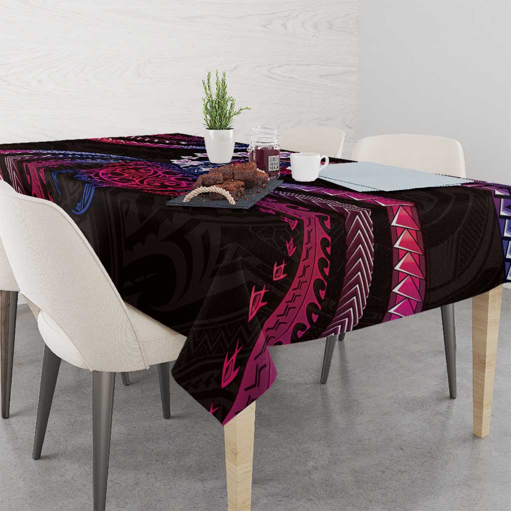 Hawaii Turtles Plumeria Tablecloth Sweet Gradient Polynesian Pattern LT01 - Polynesian Pride