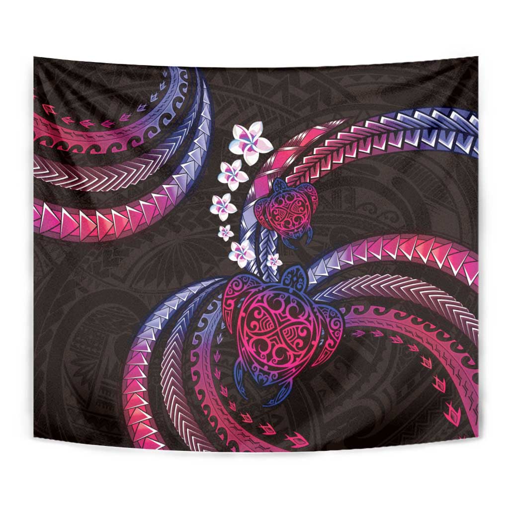 Hawaii Turtles Plumeria Tapestry Sweet Gradient Polynesian Pattern LT01 - Polynesian Pride
