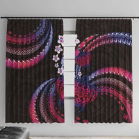 Hawaii Turtles Plumeria Window Curtain Sweet Gradient Polynesian Pattern LT01 With Hooks Pink - Polynesian Pride